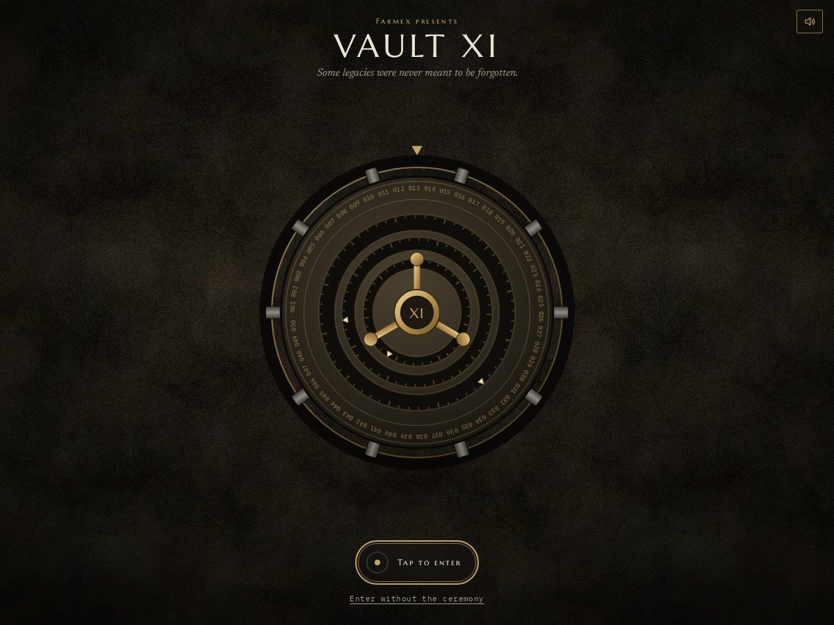 Landing-page snapshot of thevaultxi.com
