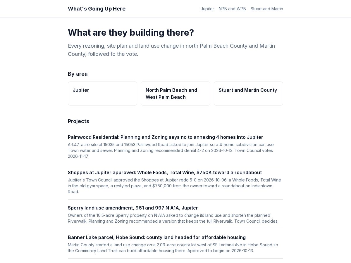 Landing-page snapshot of whatsgoinguphere.com