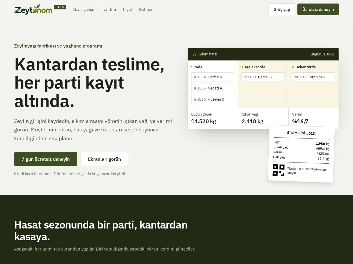 Landing-page snapshot of zeytonom.com