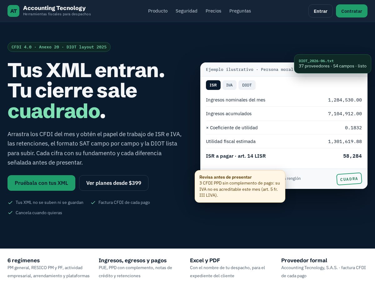 Landing-page snapshot of accountingtec.net