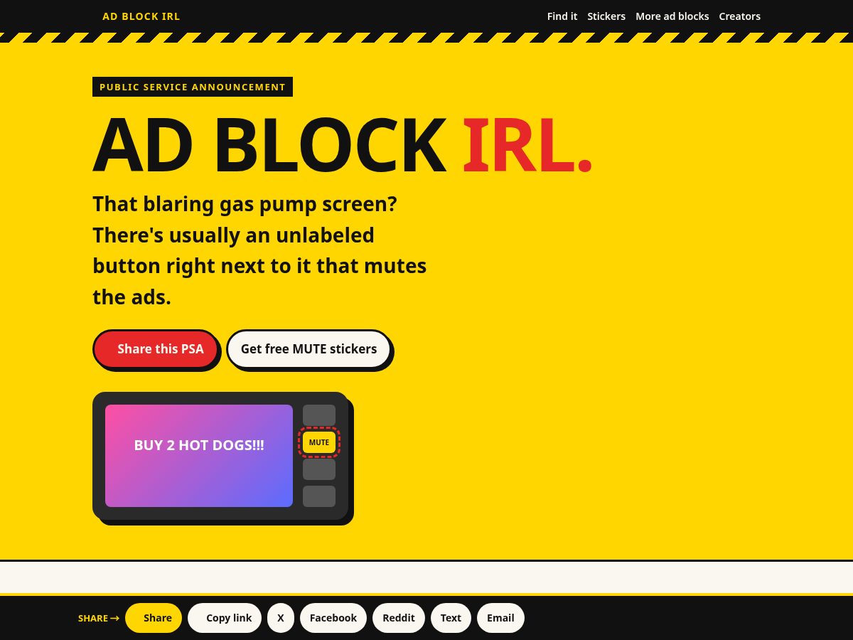 Landing-page snapshot of adblockirl.com