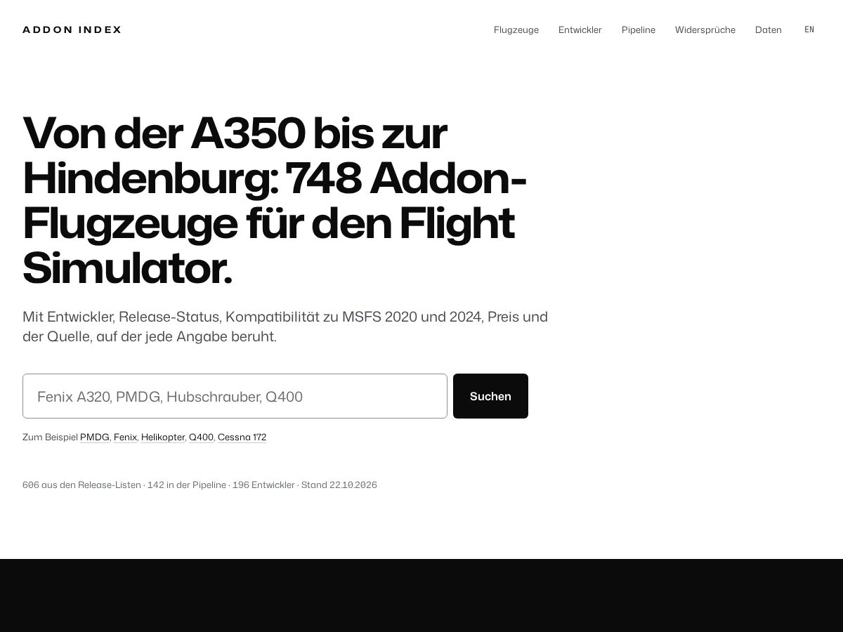 Landing-page snapshot of addonindex.com