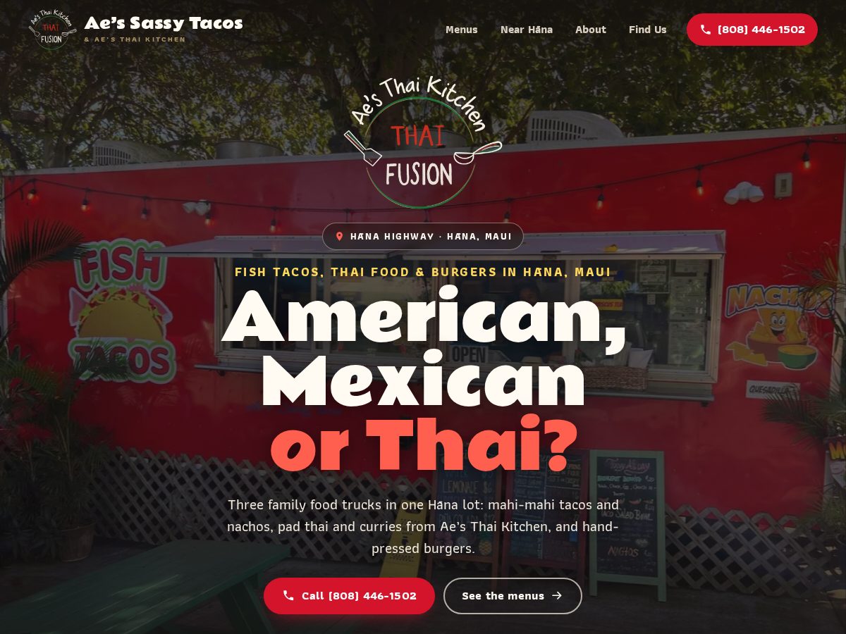 Landing-page snapshot of aesthaikitchen.com