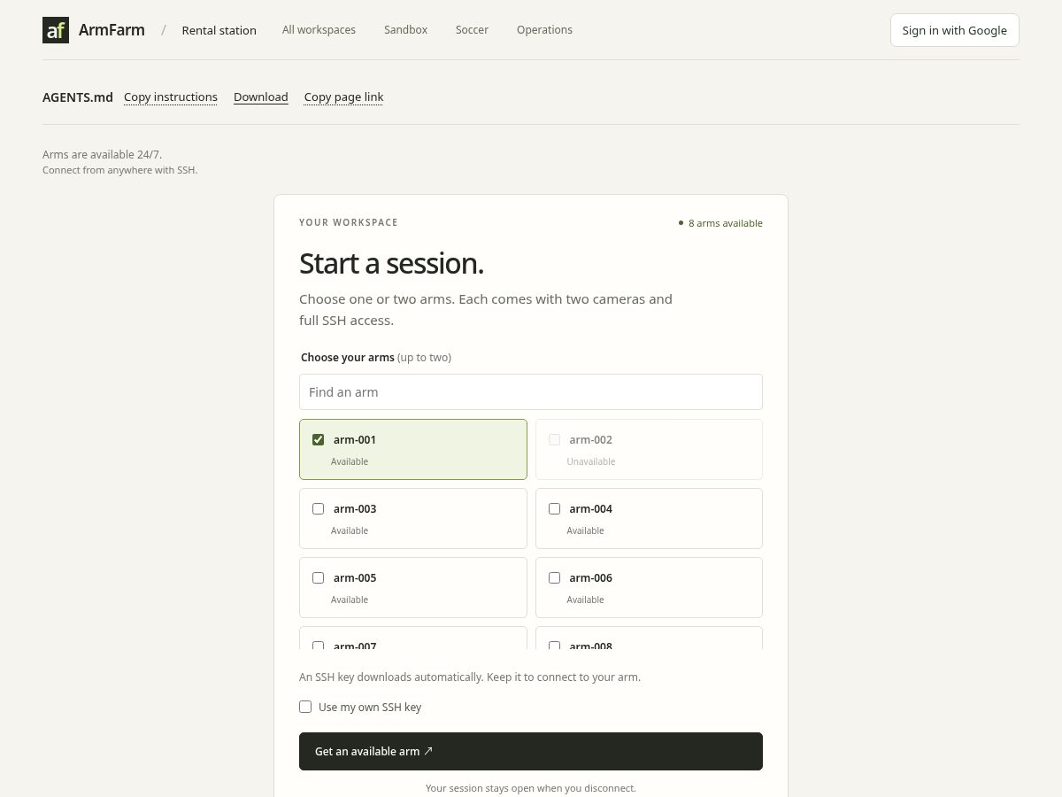 Landing-page snapshot of armfarm.city