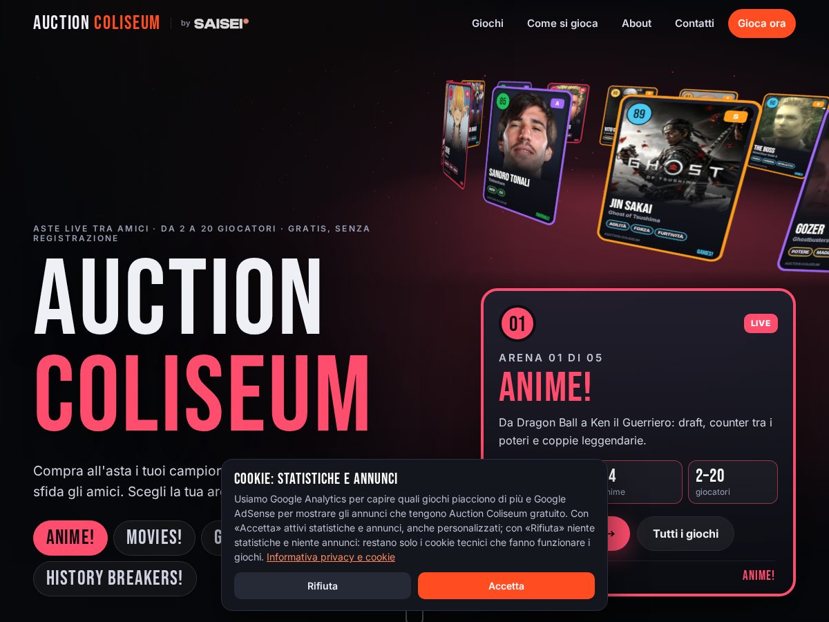Landing-page snapshot of auctioncoliseum.com
