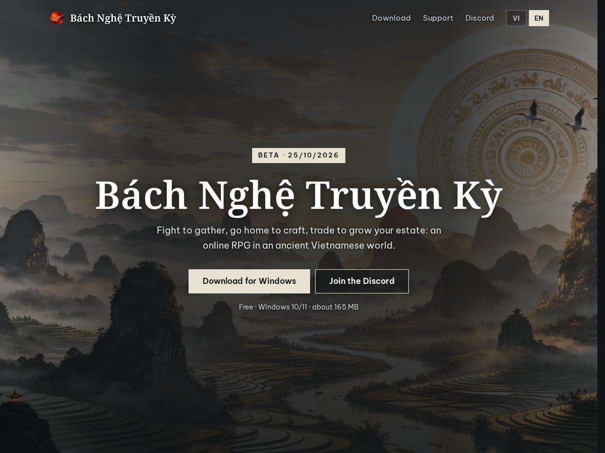 Landing-page snapshot of bntk.fun