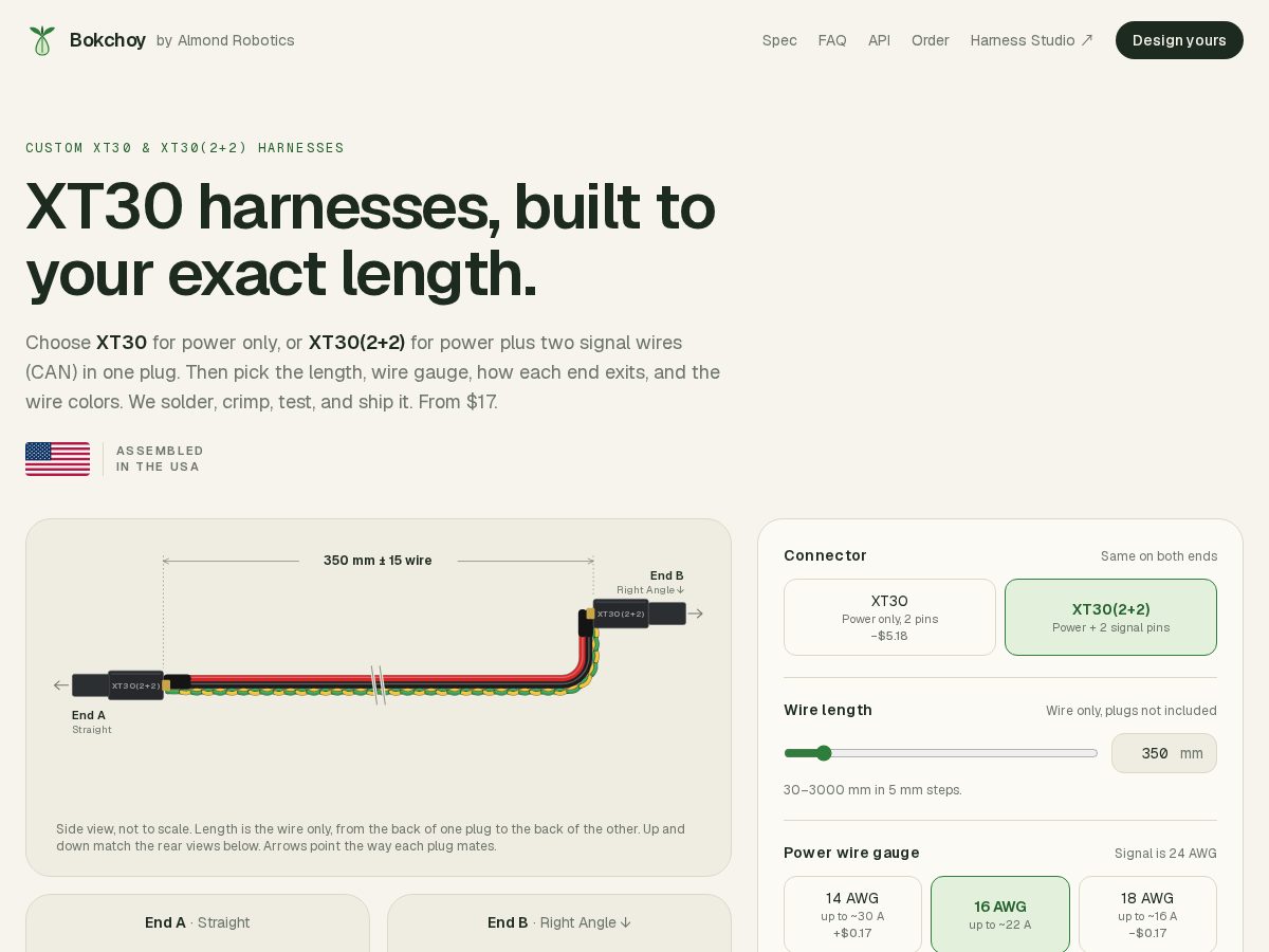 Landing-page snapshot of bokchoyharness.com