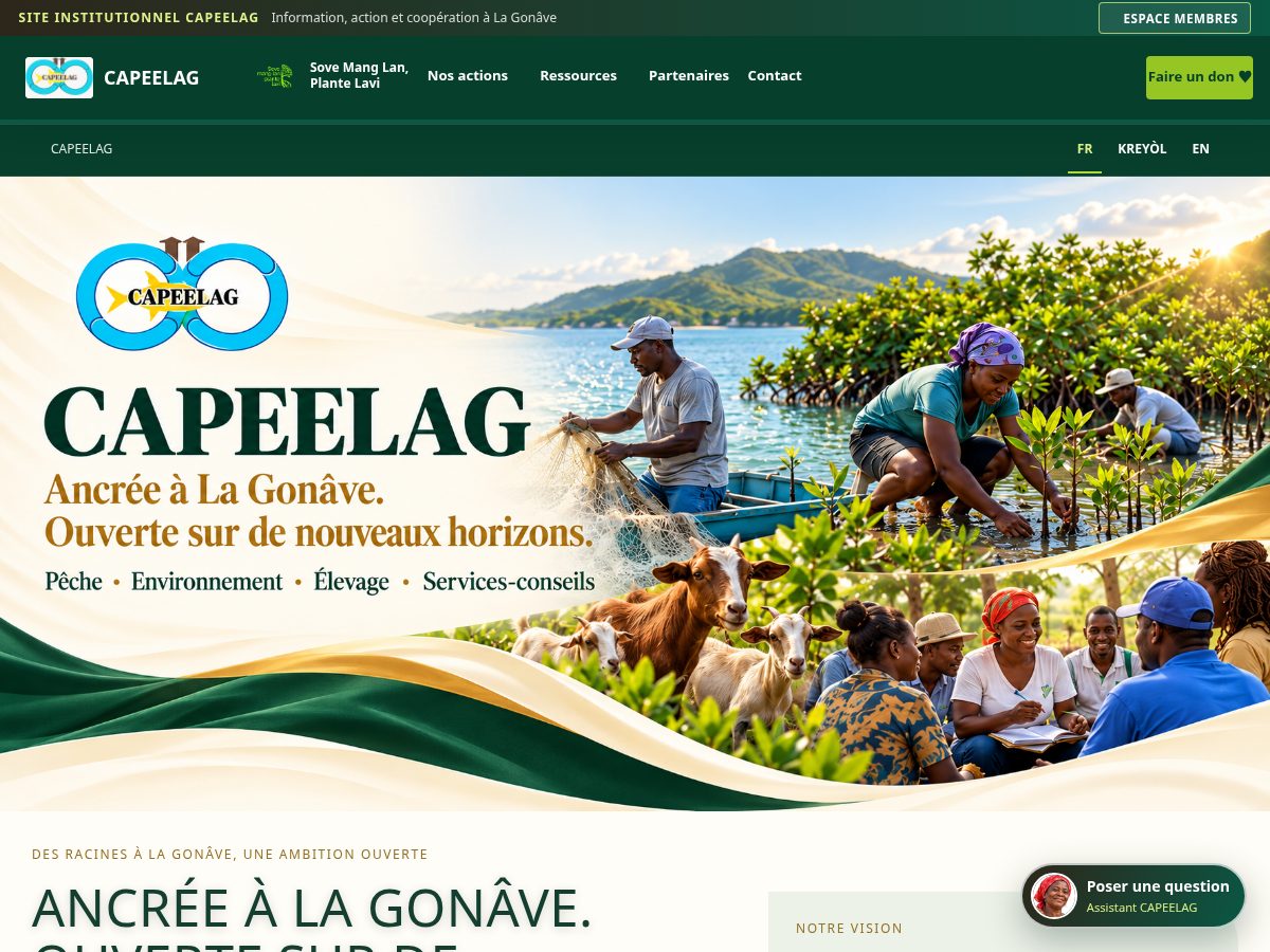 Landing-page snapshot of capeelag.com