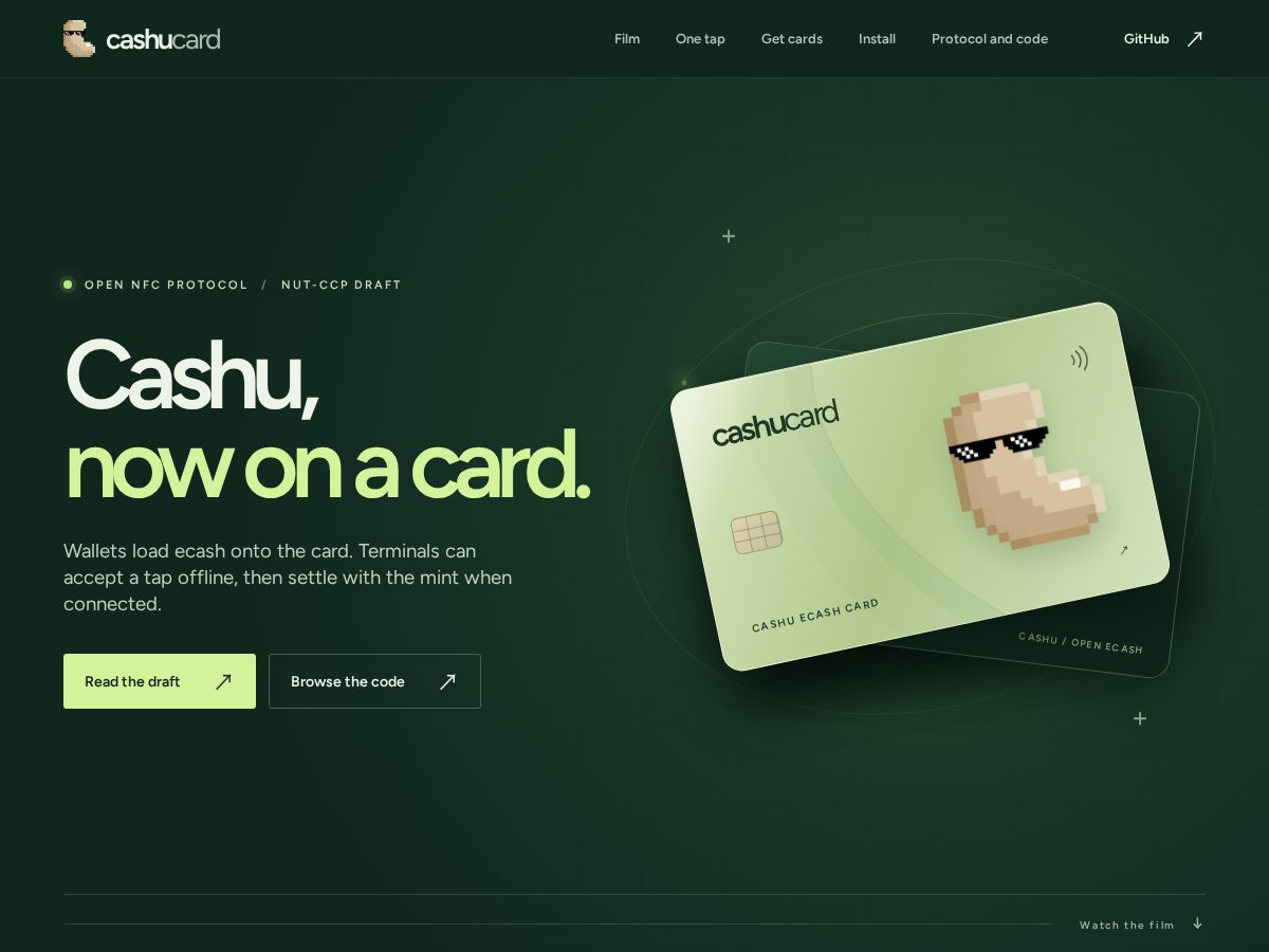 Landing-page snapshot of cashucard.org