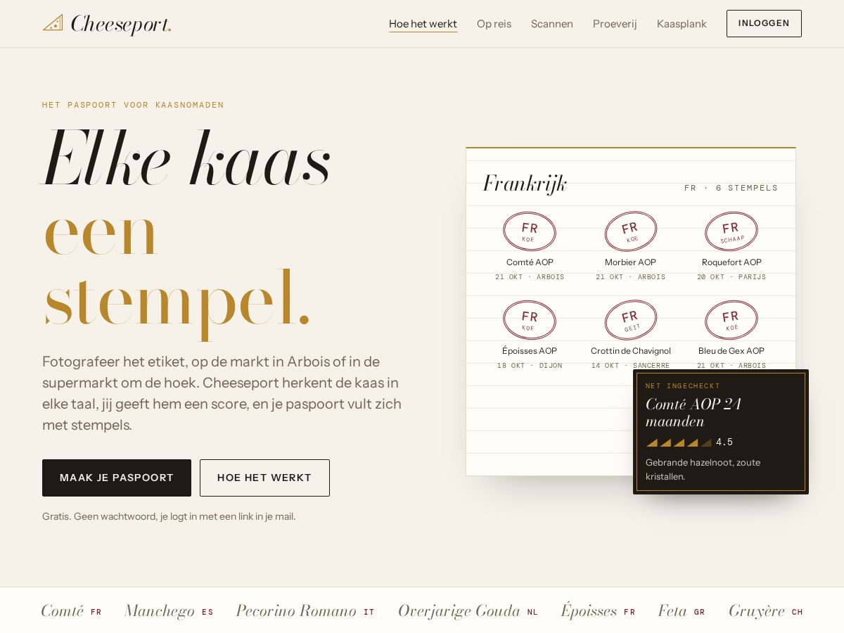 Landing-page snapshot of cheeseport.com