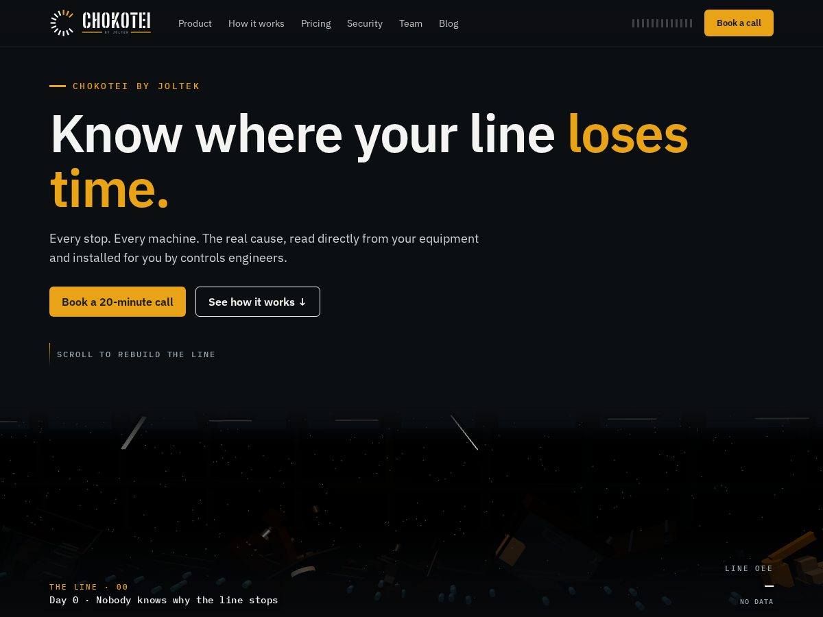 Landing-page snapshot of chokotei.com