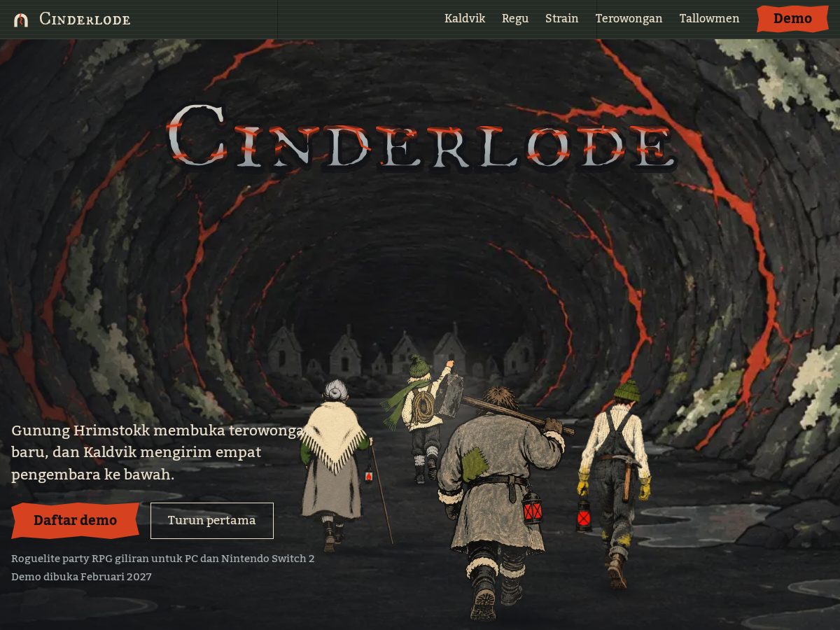 Landing-page snapshot of cinderlode.com