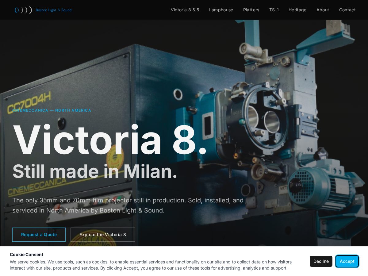 Landing-page snapshot of cinemeccanica.net