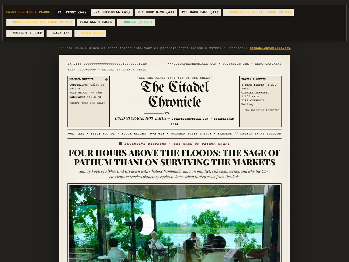 Landing-page snapshot of citadelchronicle.com