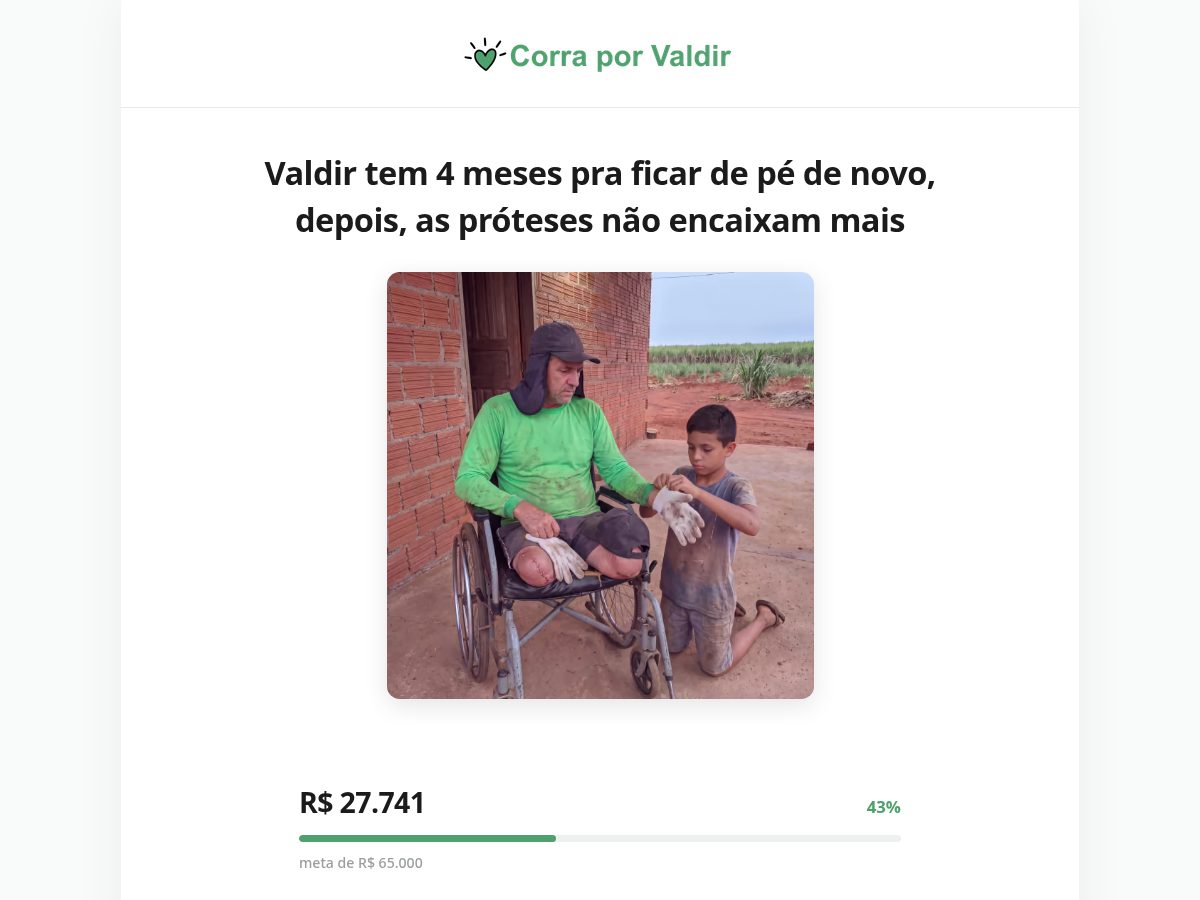 Landing-page snapshot of corraporvaldir.com