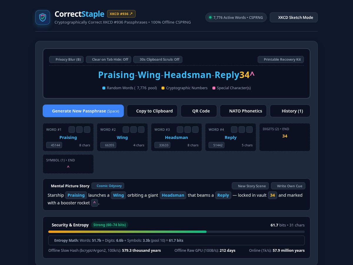 Landing-page snapshot of correctstaple.com