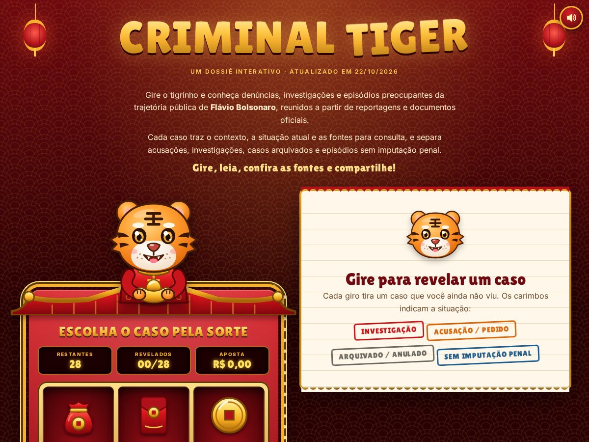 Landing-page snapshot of criminaltiger.online