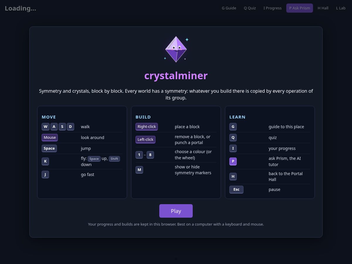 Landing-page snapshot of crystalminer.online