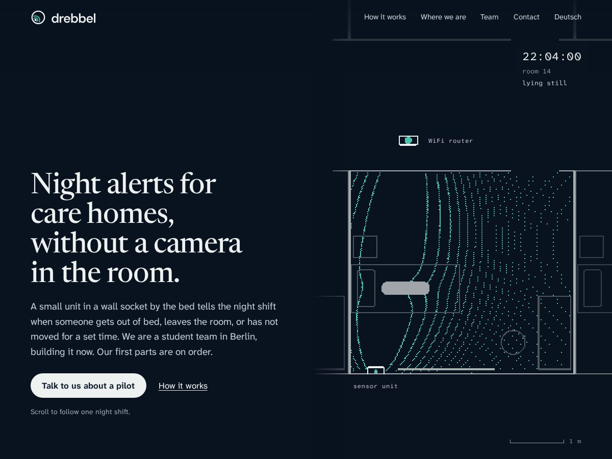 Landing-page snapshot of drebbellabs.com