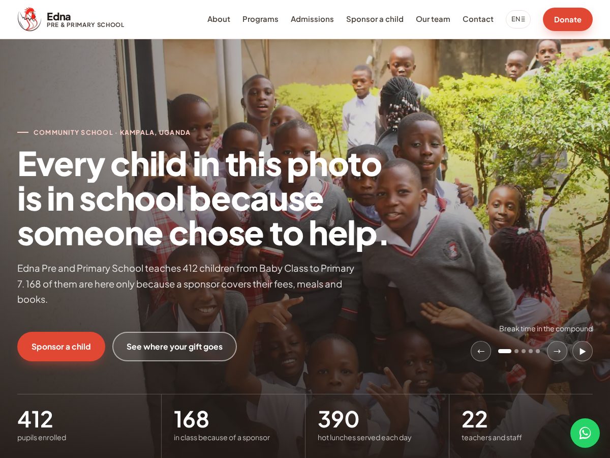 Landing-page snapshot of ednapreandprimaryschool.com