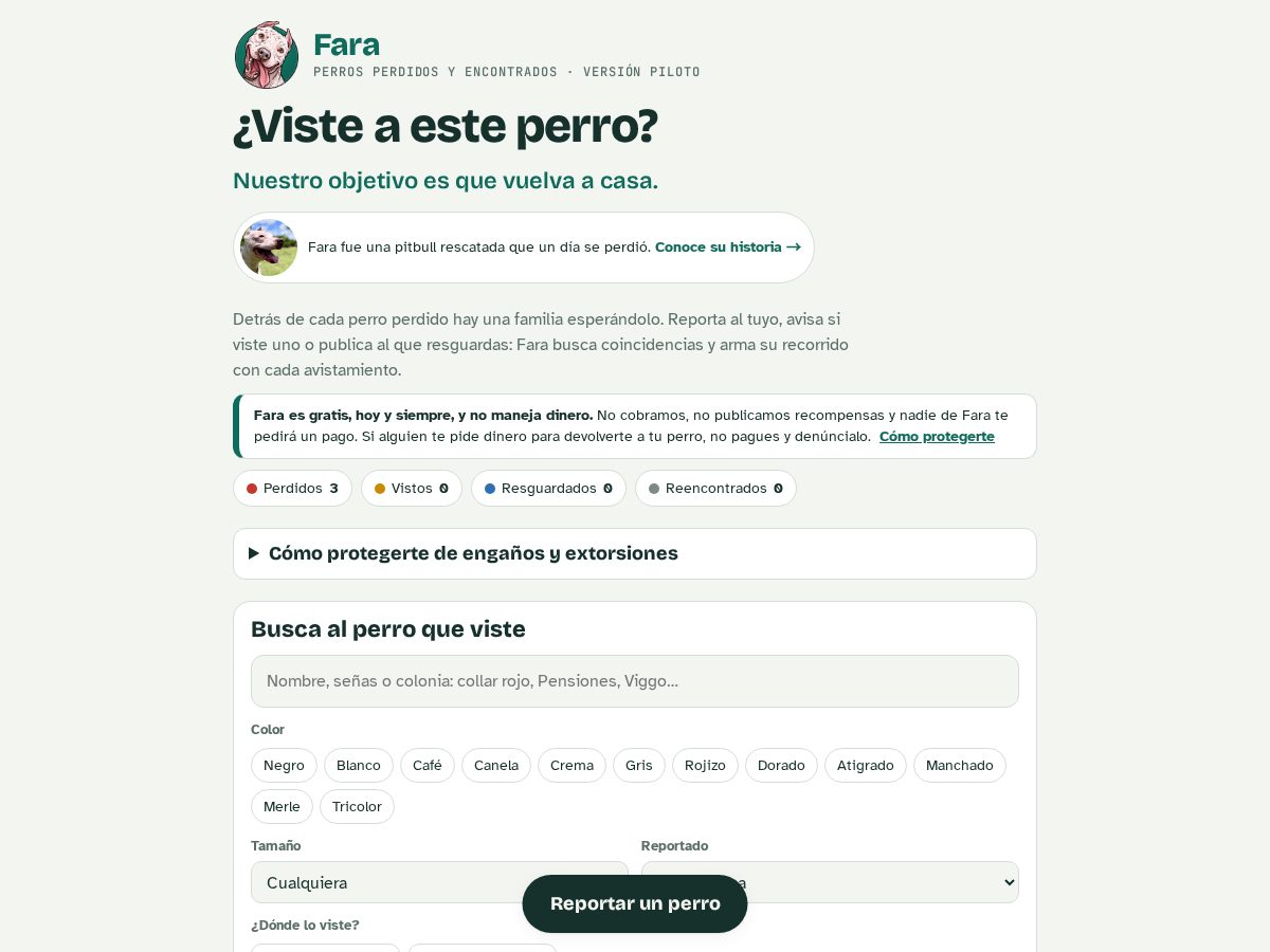 Landing-page snapshot of farapets.com