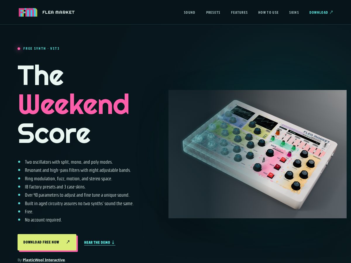 Landing-page snapshot of fleamarketvst.com