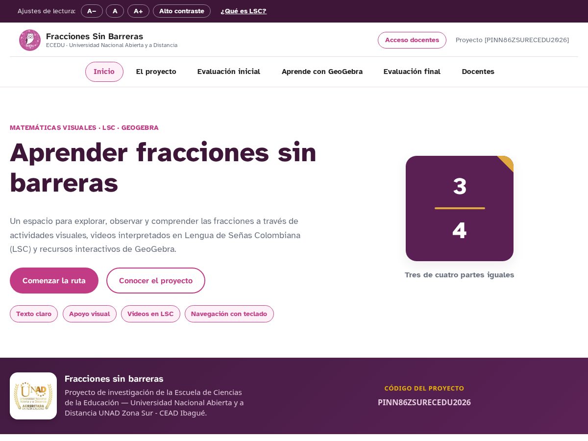 Landing-page snapshot of fraccionessinbarreras.com