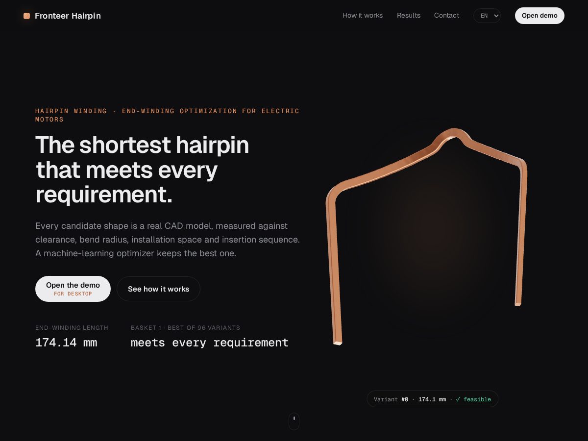 Landing-page snapshot of fronteerlab.com