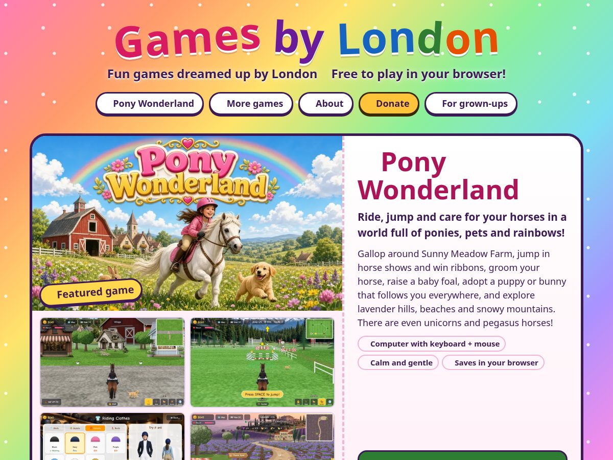 Landing-page snapshot of gamesbylondon.com