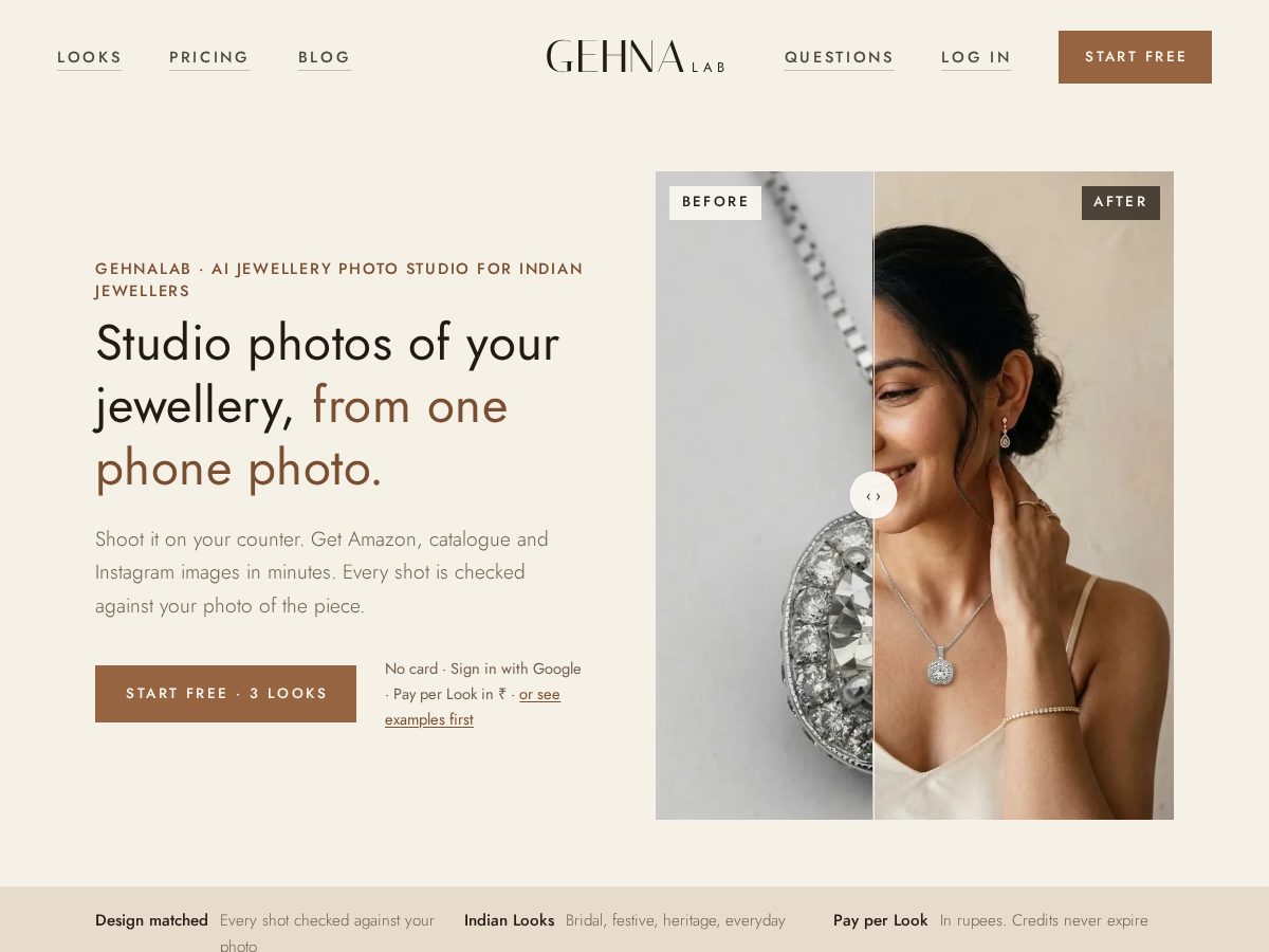 Landing-page snapshot of gehnalab.com