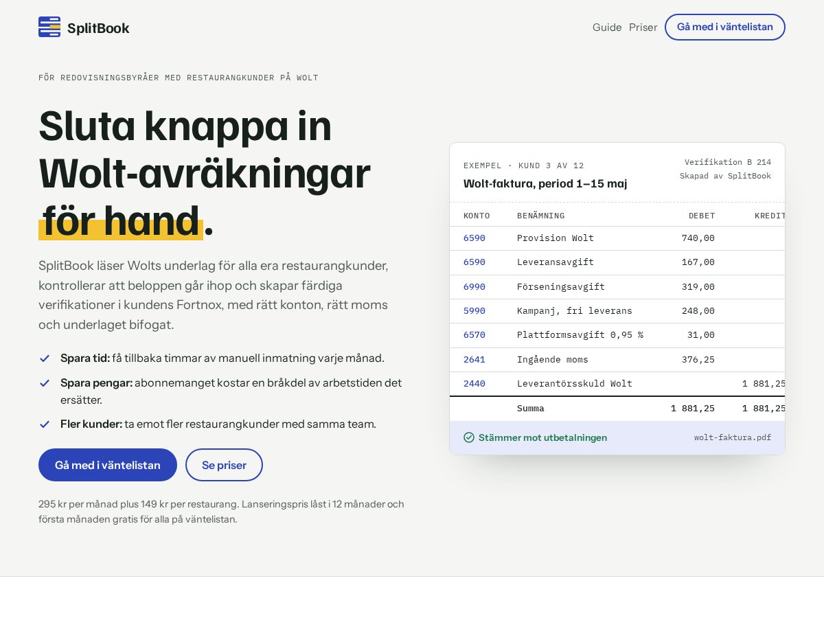 Landing-page snapshot of getsplitbook.com