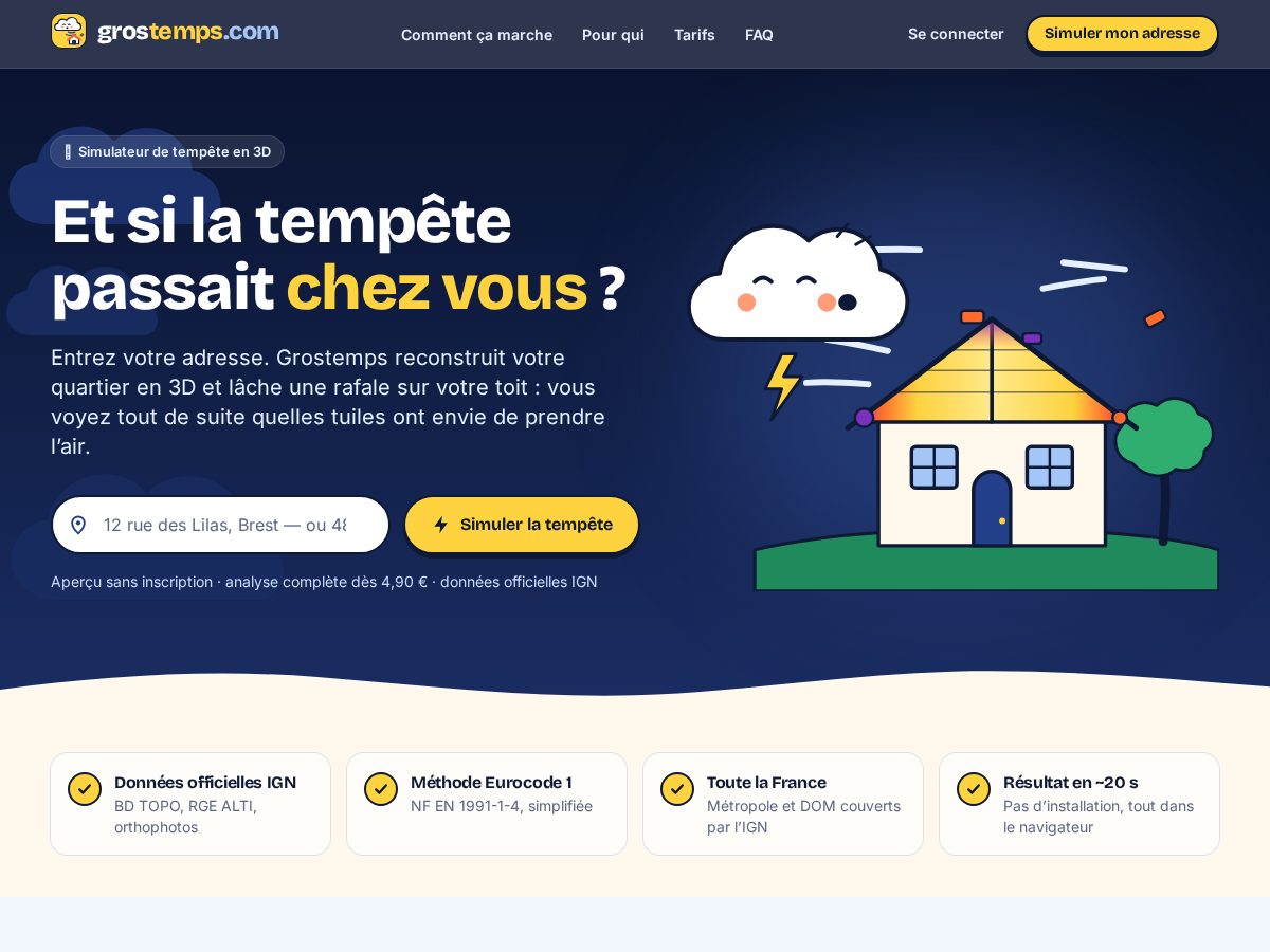 Landing-page snapshot of grostemps.com