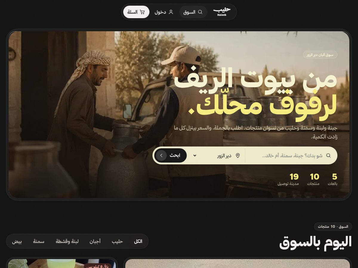 Landing-page snapshot of haleeb.store