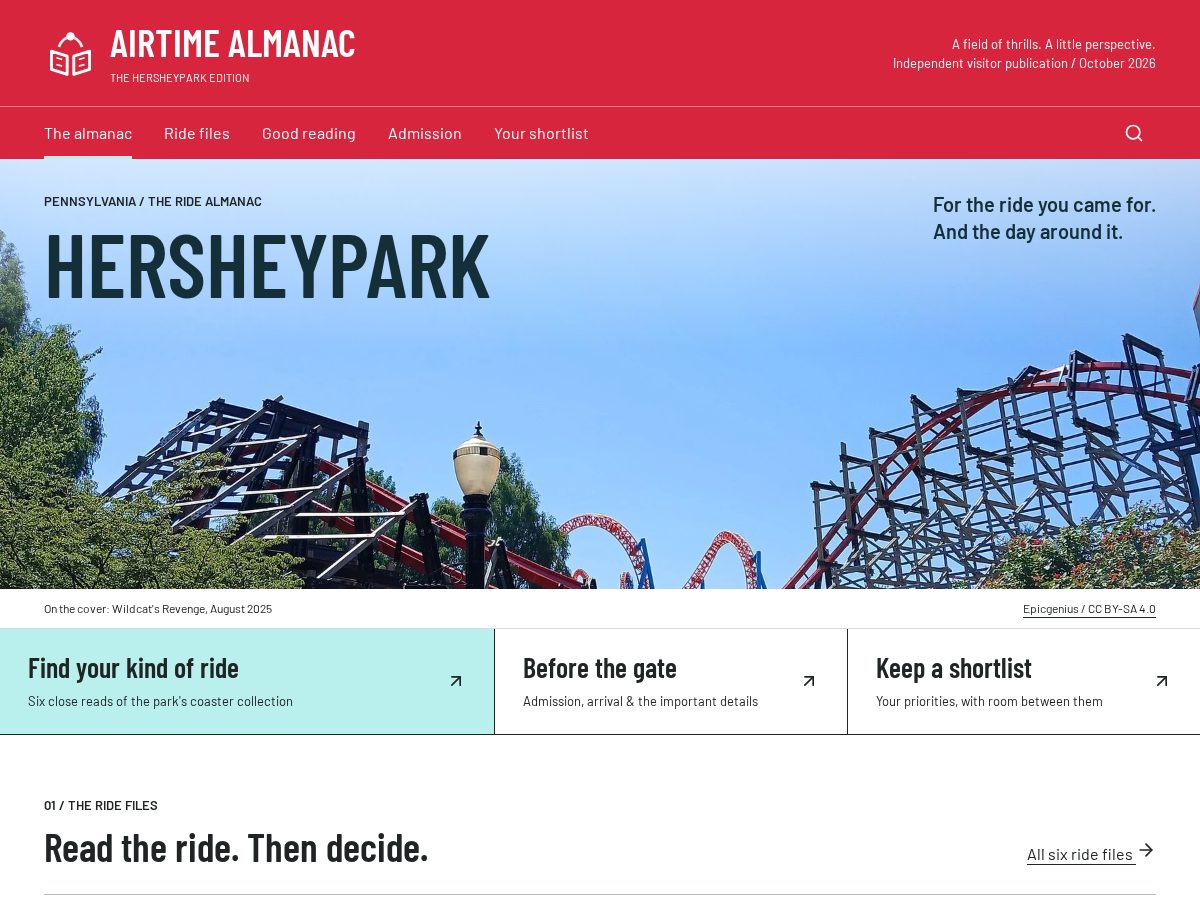 Landing-page snapshot of hersneypark.com