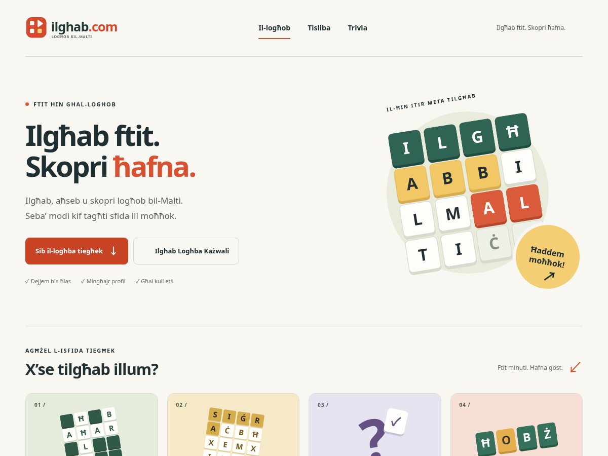 Landing-page snapshot of ilghab.com