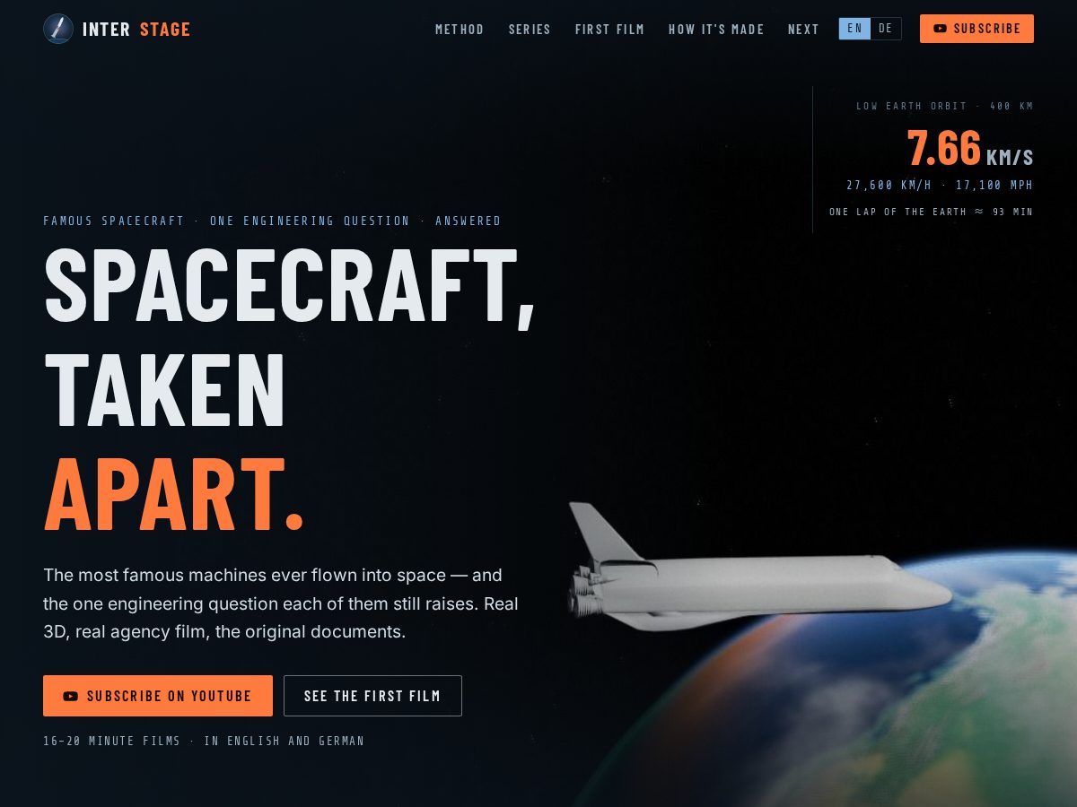 Landing-page snapshot of interstagespace.com