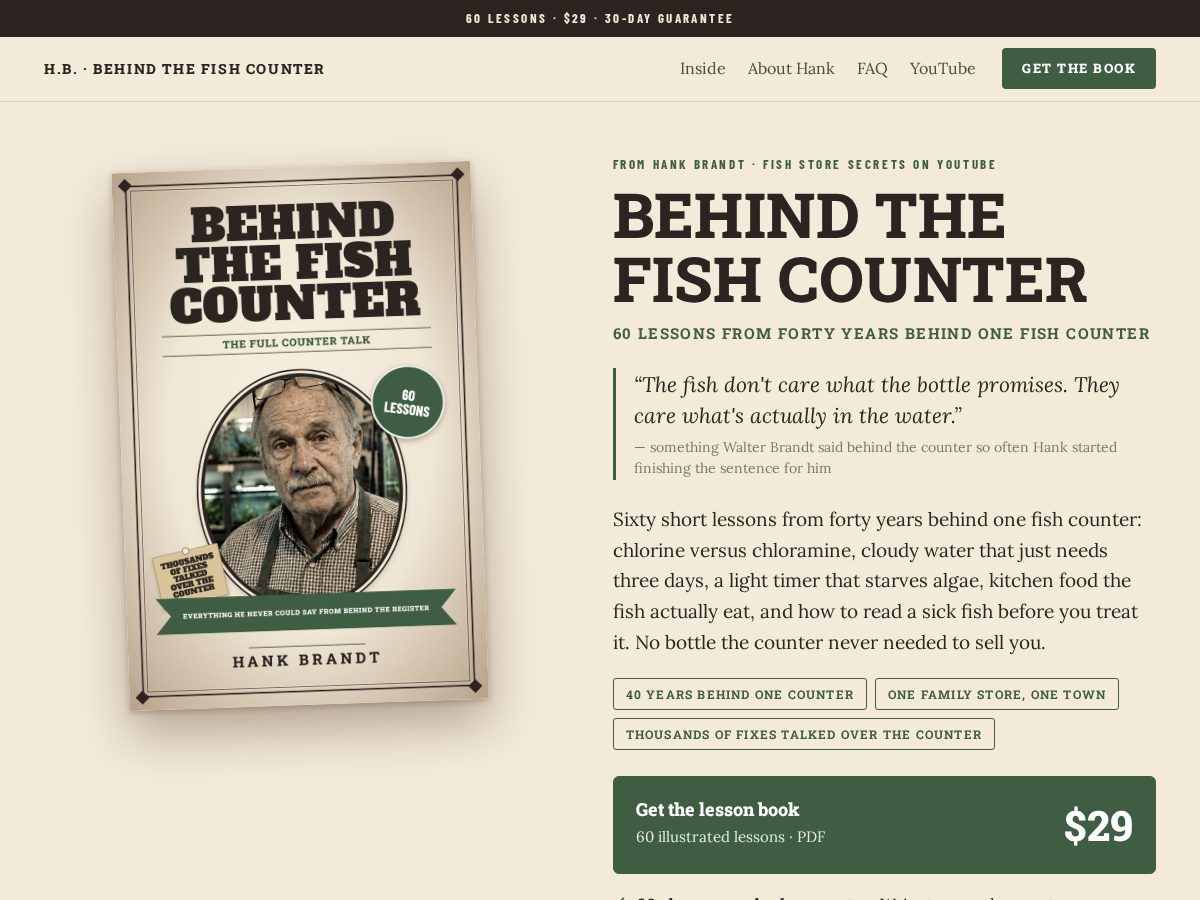 Landing-page snapshot of justaskhank.com