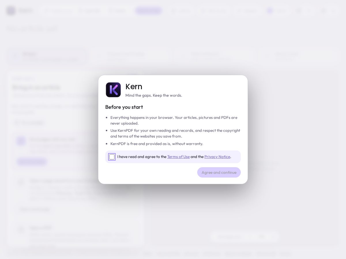 Landing-page snapshot of kernpdf.com