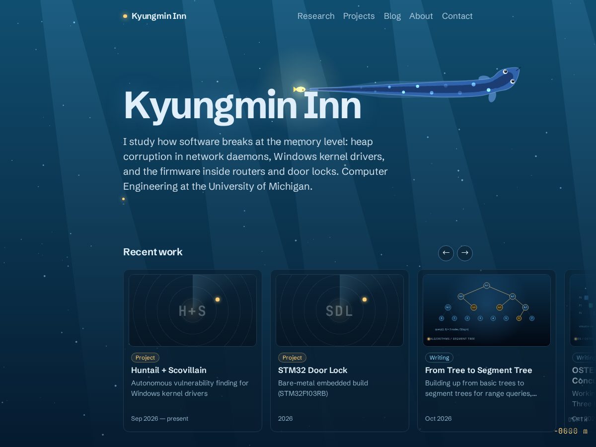 Landing-page snapshot of kinn8.com