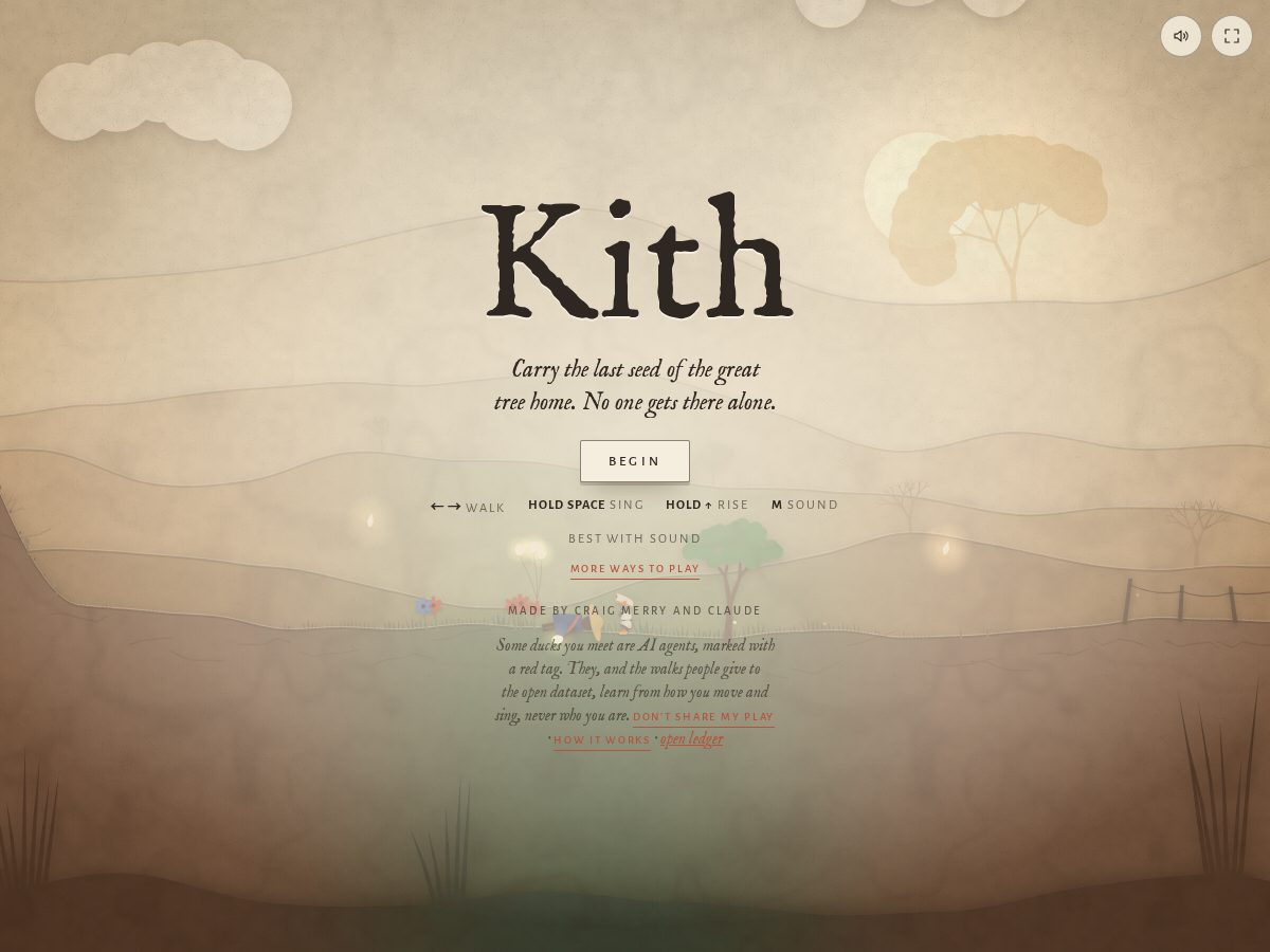 Landing-page snapshot of kithgame.com
