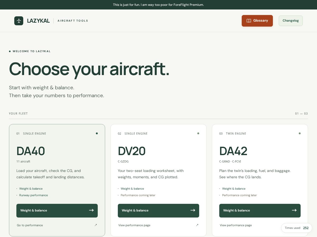 Landing-page snapshot of lazykal.com