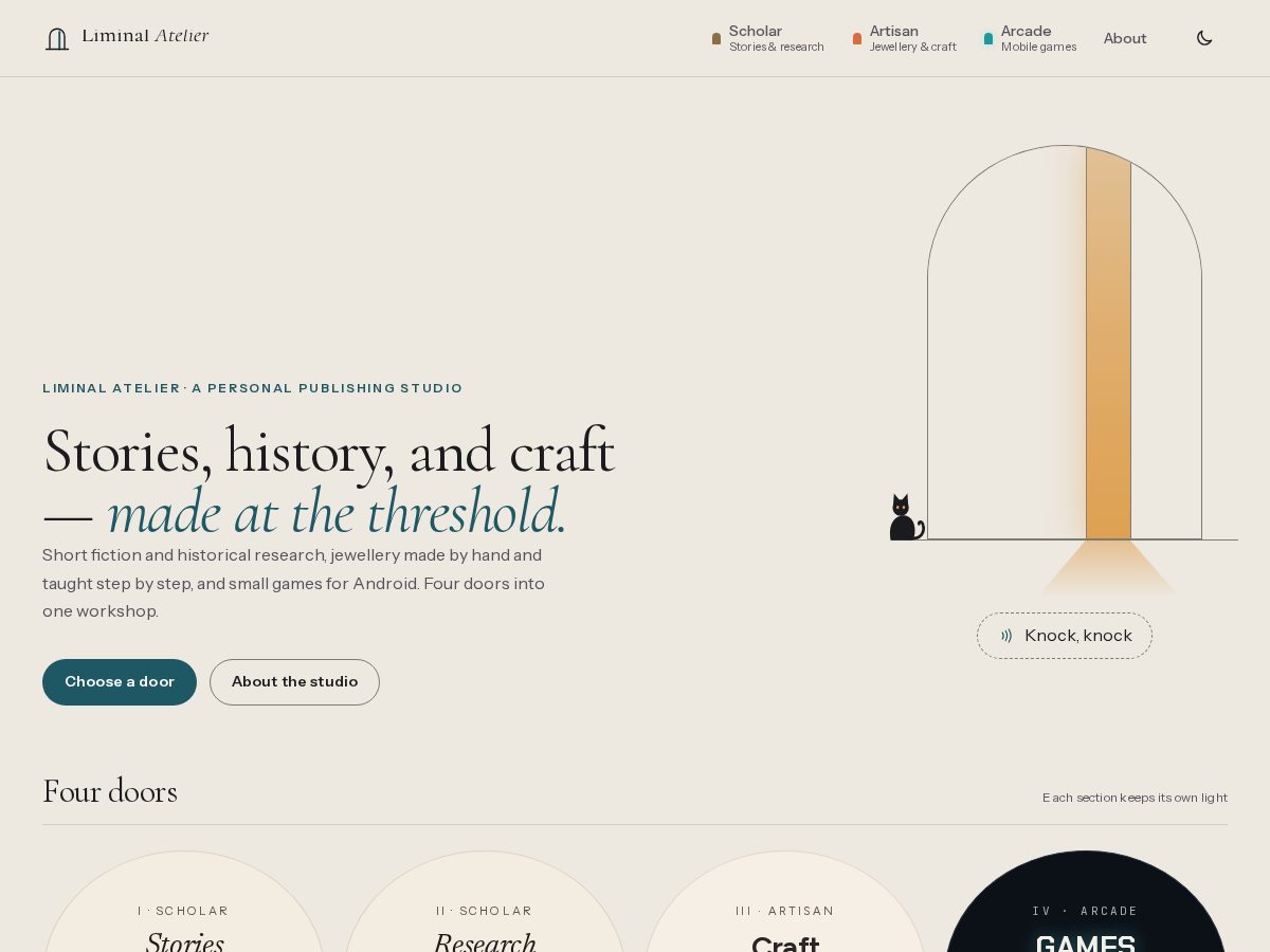 Landing-page snapshot of liminalatelier.org