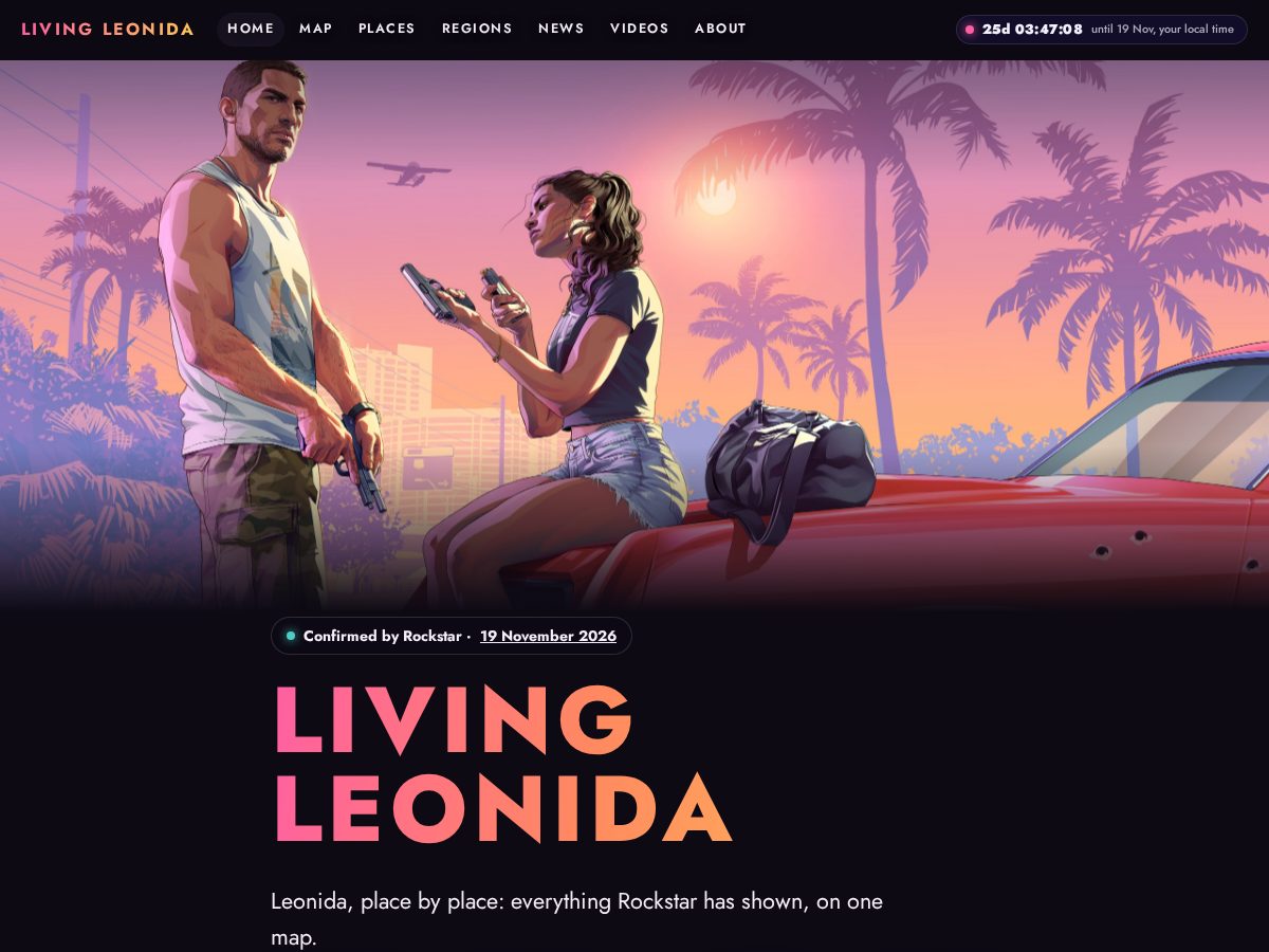 Landing-page snapshot of livingleonida.com