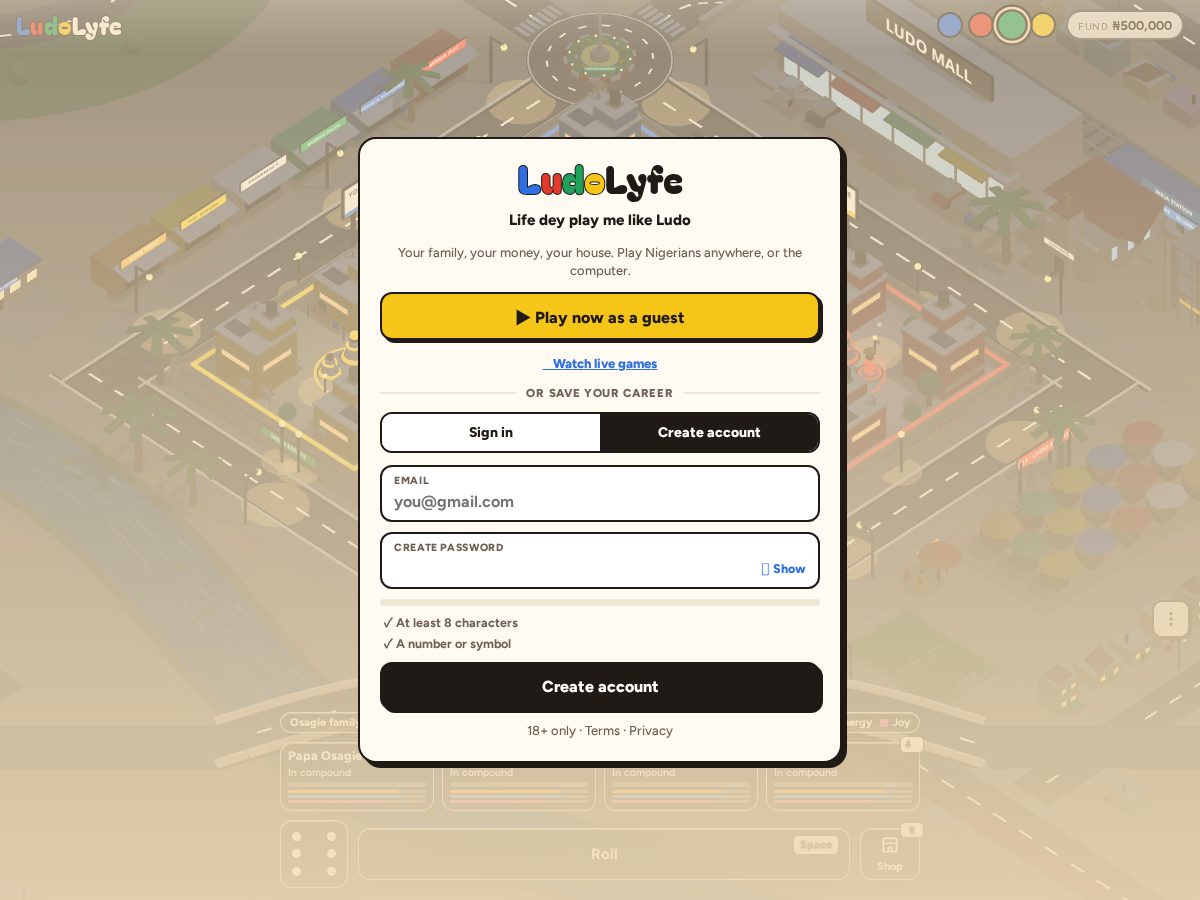 Landing-page snapshot of ludolyfe.com