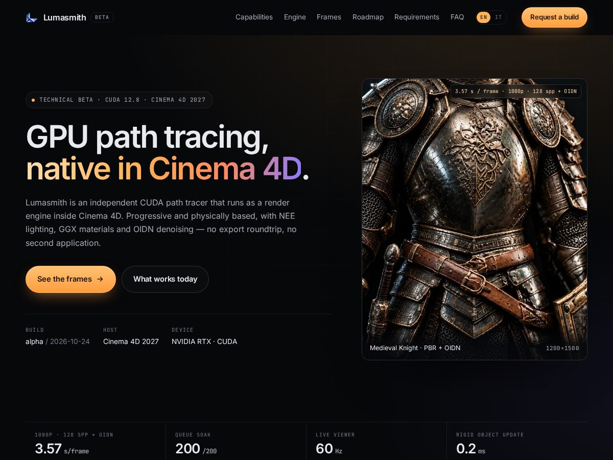 Landing-page snapshot of lumasmith.com