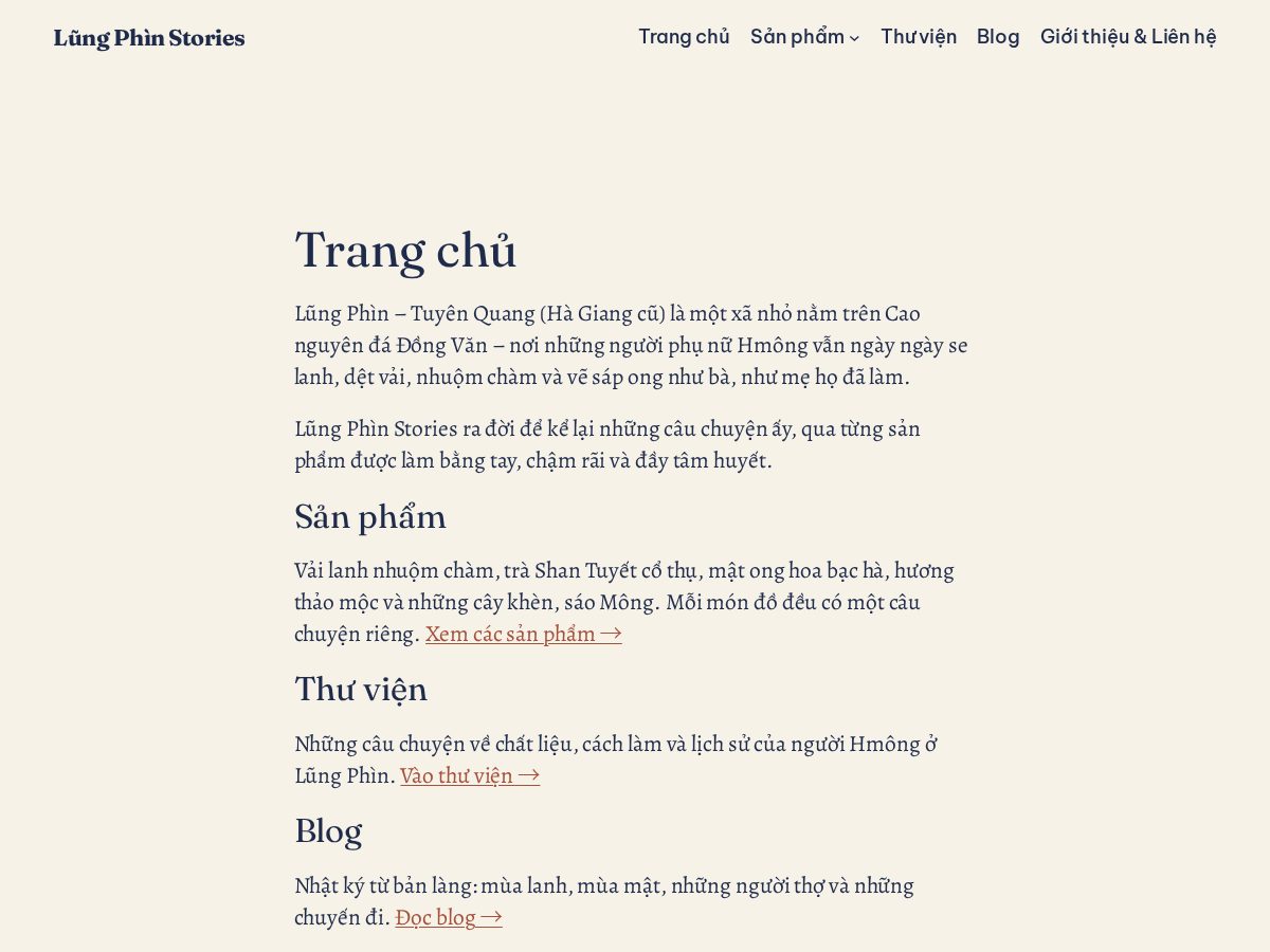 Landing-page snapshot of lungphinstories.com