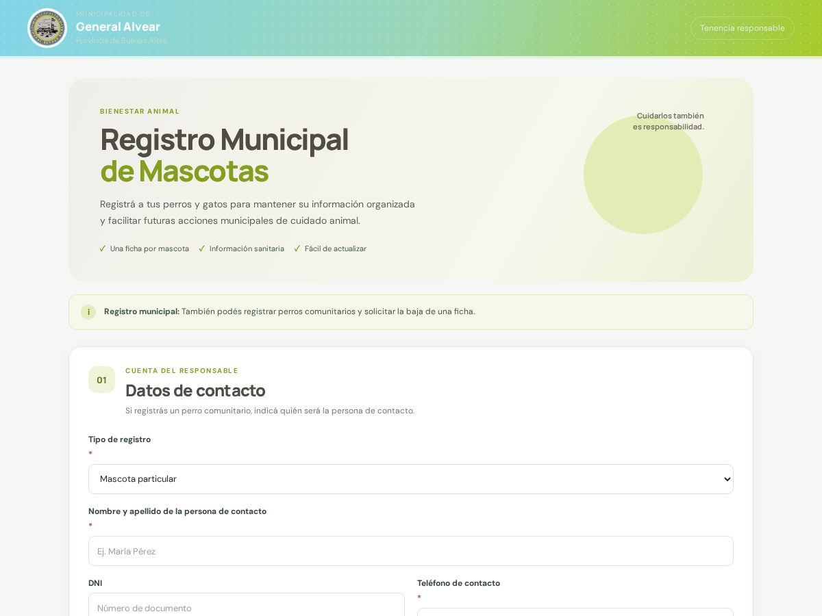 Landing-page snapshot of mascotas.digital