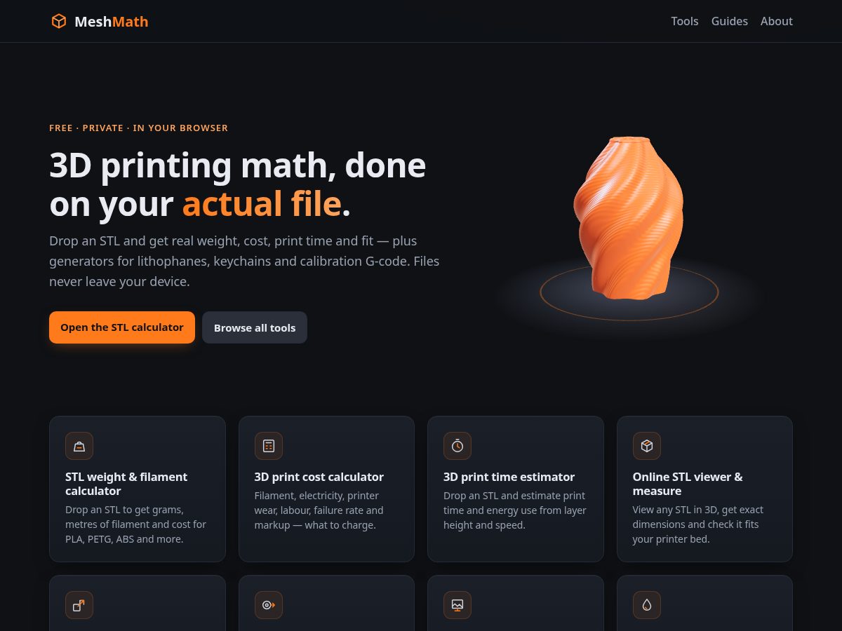 Landing-page snapshot of meshmath.com