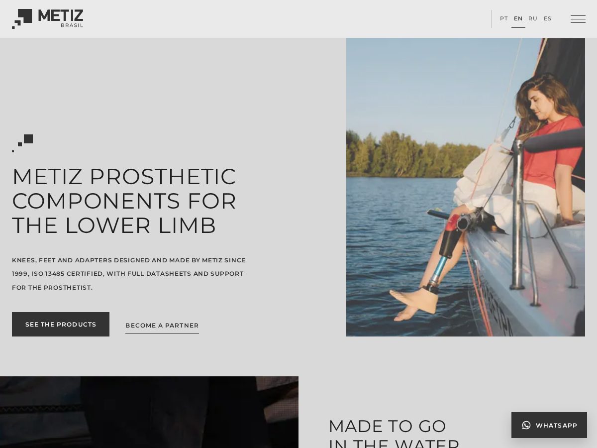 Landing-page snapshot of metizprosthetic.com