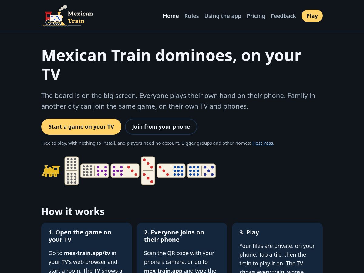 Landing-page snapshot of mex-train.com